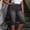 #079-Black, variant on Women's Cropped Pants for Women Solid Color Elastic Waist Faux Denim Print Jeggings with Pockets for Daily Gift