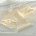 thumbnail image 6 of Yokua Women's Flower Embroidered Ruffled Edges Panties Middle Waist Hipsters Briefs, 6 of 17
