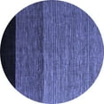 thumbnail image 1 of Ahgly Company Machine Washable Indoor Round Abstract Blue Modern Area Rugs, 3' Round, 1 of 4