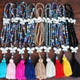 thumbnail image 3 of AYYUFE Boho Women Colorful Beads Butterfly Stone Tassel Pendant Sweater Chain Necklace, 3 of 8