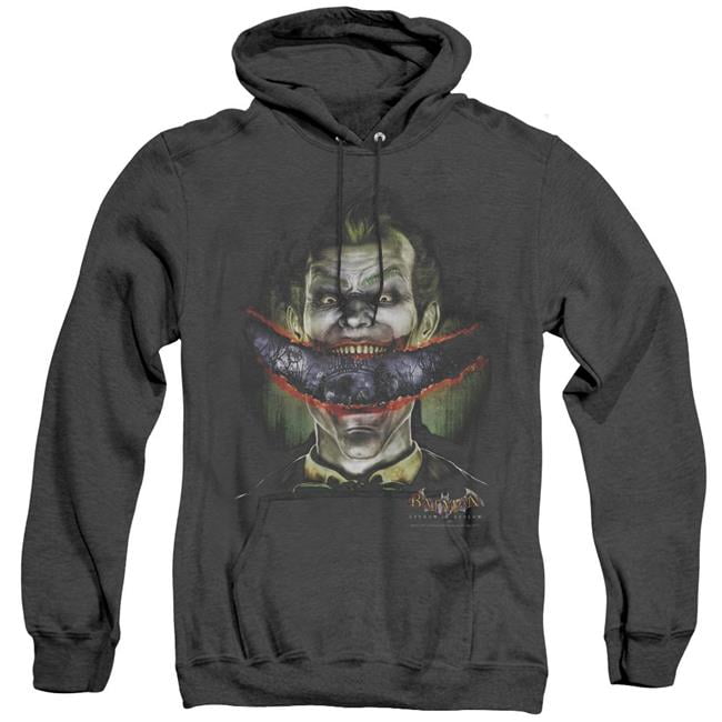 Batman Aa Crazy Lips Adult Heather Hoodie 44 Black 3x
