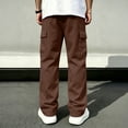thumbnail image 6 of Resicozy Baggy Sweatpants Men Wide Leg Casual Joggers Cotton Loose Drawstring Elastic Waist Pants with Pockets Coffee XL, 6 of 8