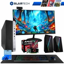 Restored Blair Tech 600G4 PC Performance Gaming Computer Bundle - 24" Periphio Gaming Monitor - Periphio RGB Keyboard, Speakers, 2K Webcam, and RGB Mouse (Refurbished)