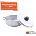 thumbnail image 3 of IMUSA 2.6 Quart Traditional Natural Made in Colombia Caldero with Lid for Cooking and Serving, Silver, 3 of 7