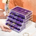 thumbnail image 3 of Joyero ProCase, organizador de pendientes, 5 cajones, color morado, 3 of 6