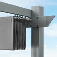 thumbnail image 6 of Ulax Furnitiure 10Ft x 13Ft Patio Aluminum Retractable Pergola with UV-Proof Canopy, Gray, 6 of 9