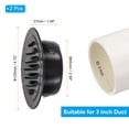 thumbnail image 2 of Cubierta de Ventilación Redonda Uxcell de 3", 2pcs Rejilla de Acero Inoxidable 304 con Louver para Ventilación, Negro, 2 of 6