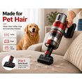 thumbnail image 4 of Cordless Vacuum Cleaner, 600W 50KPa Stick Vacuum for Home Hardwood Floor Carpet Pet Hair, 4-in-1 Lightweight Handheld Vacuum with LED Brush, 60 Min Runtime, Self-Standing, Red, 4 of 8