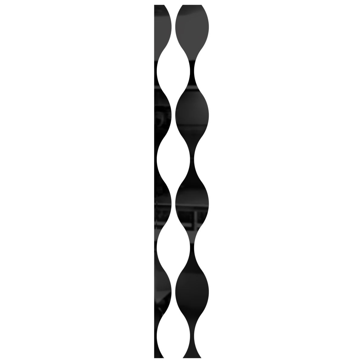 Ekena Millwork 94"H x 1/8"T Ozark Adjustable Acrylic Decorative Slat Wall Panel Kit, Black (contains 8 Slats + 1 Straight Edge Starter Slat)