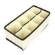 thumbnail image 1 of GOOHOCHY Caja plegable de tela no tejida beige para guardar ropa, con separadores de cajones para armario, organizador para calcetines, sujetadores y ropa interior (8 compartimentos), 1 of 8