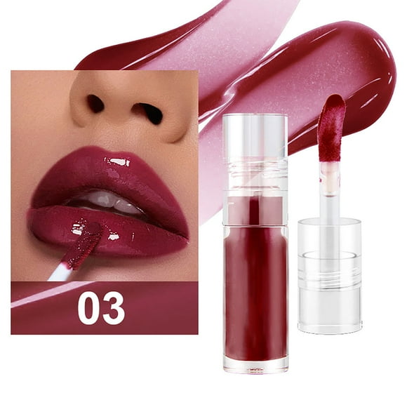 SIfdSeng Lip Brightening for Dark Lips Lip Oil Transparent Lip Glaze Water Light Clear Lip Moisturizing Moisturizing Tinted Lip Gloss 6.5Ml Fat Lip Oil