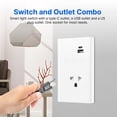 thumbnail image 4 of Smart socket,Switch App Outlet Wire Required Wall Switch Required 1 Way Wifi Wall Usb Outlet Socket Wall Required 2 Way Switch With Wall Required With Type-c Usb App Voice Tempered Panel, 4 of 6