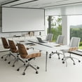 thumbnail image 5 of ZARKEA Luxury Executive Office Chair – Ergonomic Back Design with Wood & Leather Finish（White）, 5 of 5