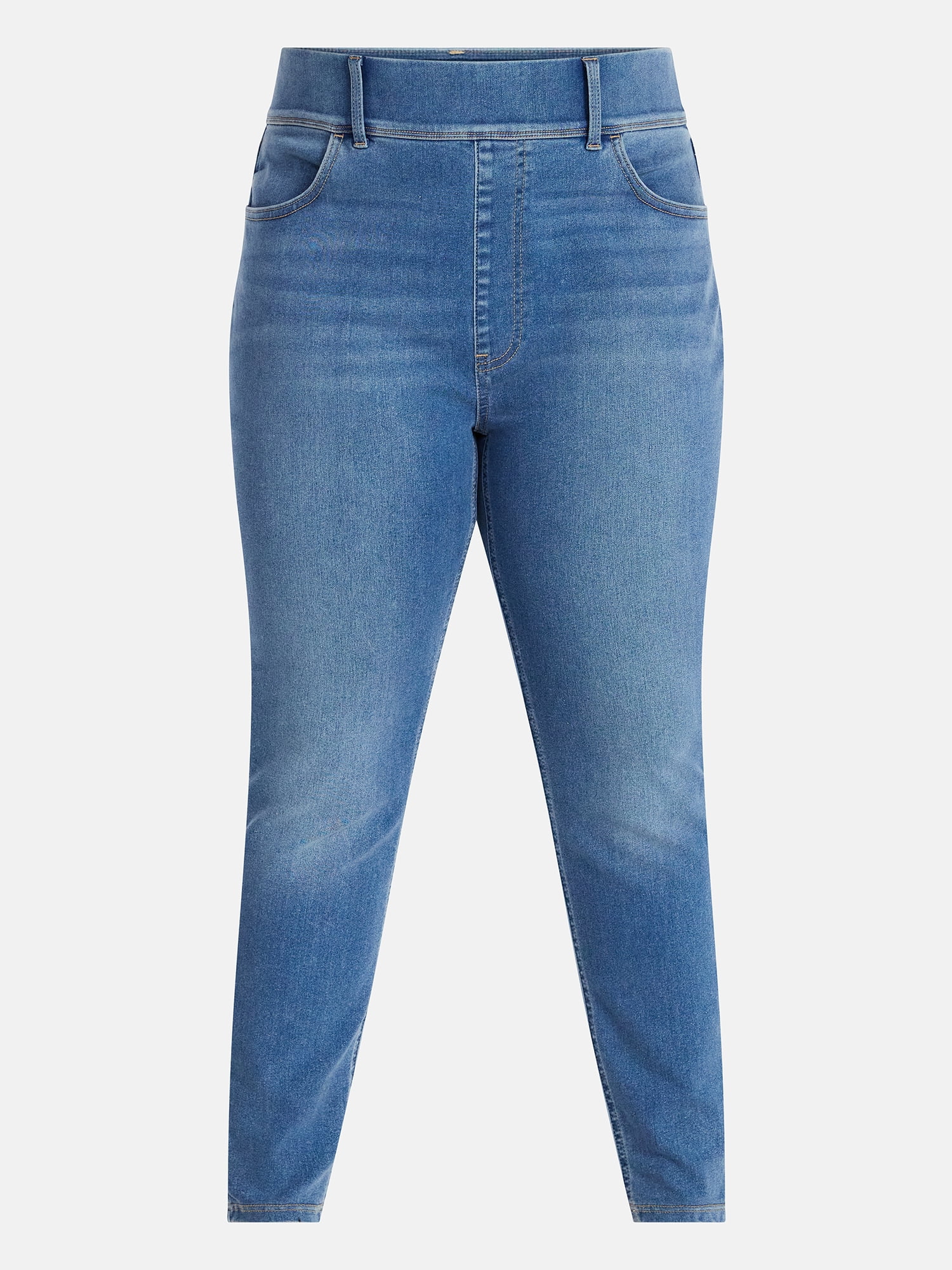 Terra & Sky Women's Plus Size Pull On High Rise Skinny Jeggings, 28" Inseam, Sizes 0X-4X