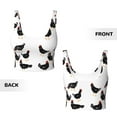 thumbnail image 6 of Goofa Funny Chicken Printed Sports Bras for Women, High Impact Running Bra Workout Crop Tank Tops Longline Sports Bra Push up-Medium, 6 of 9