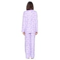 thumbnail image 4 of Casual Nights Women's Long Sleeve Rayon Button Down Pajama Set, 4 of 5