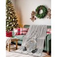 thumbnail image 2 of Christmas Throw Blanket Gnome Gray Snowflake Blanket Soft Warm Cozy Flannel Fleece Blanket Snow Christmas Blankets for Home Sofa Chair Beds Christmas Decoration 50" x 60", 2 of 6