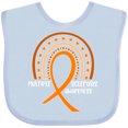 thumbnail image 3 of Inktastic Multiple Sclerosis Awareness Orange Ribbon Rainbow Boys or Girls Baby Bib, 3 of 4
