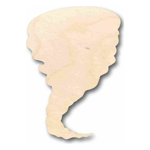 Unfinished Wood Tornado Silhouette - Craft- up to 46" DIY 18" / 1/4"