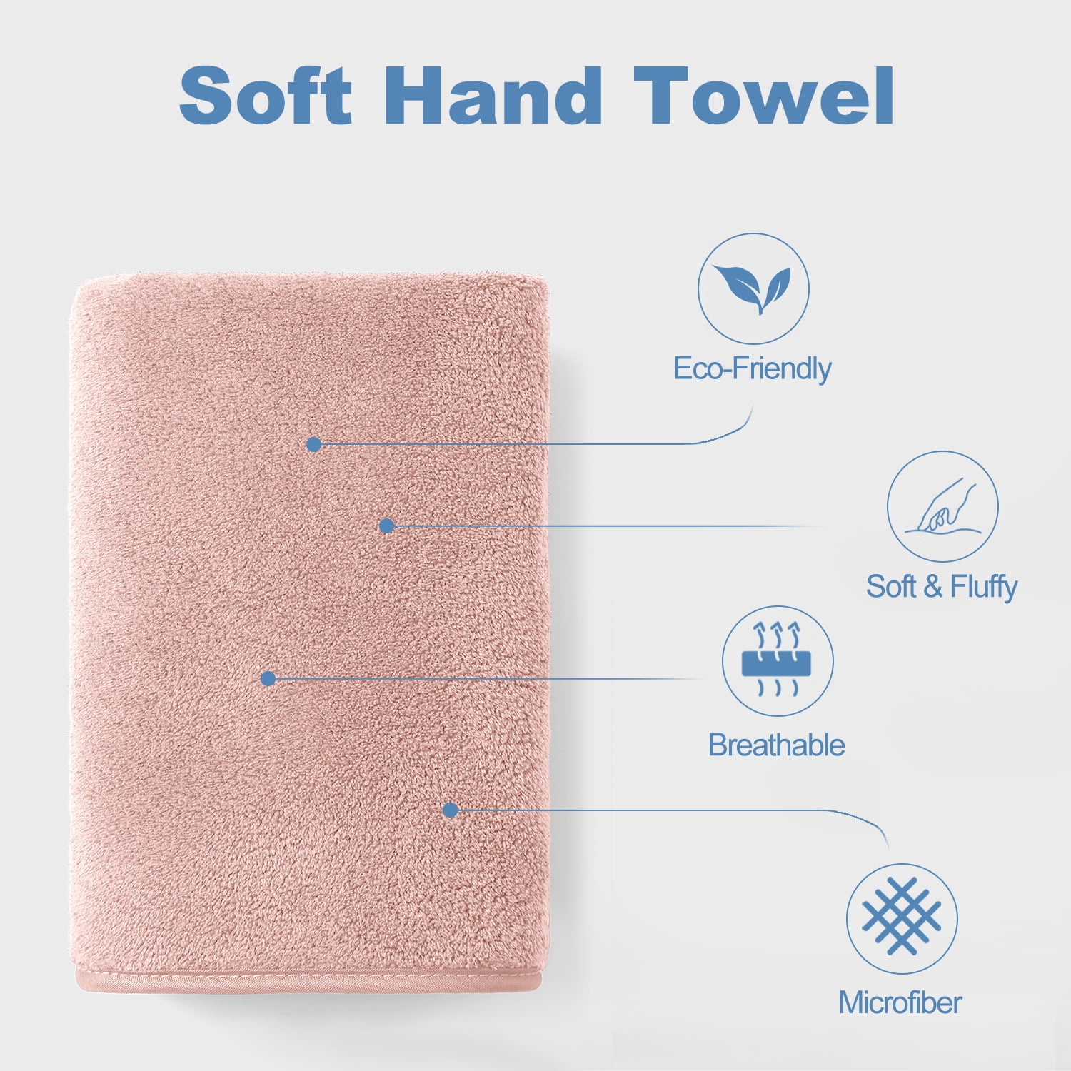 Jessy Home 12 Pack Hand Towel Set 16"x31" Soft Highly Absorbent Quick Dry Bathroom Bath Hand Towels Microfiber Plush Towels