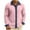 Pink, variant on Men's Cotton Linen Button Down Shirt Denim Patchwork Long Sleeve Casual Collared Wrinkle Free Untucked Shirts with Pocket