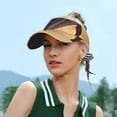 thumbnail image 4 of Kdxio Sailing Dancing Dolphin Print Sun Visor Hat Golf Visor Adjustable Velcro Outdoor Sports Cap for Men Women, 4 of 6