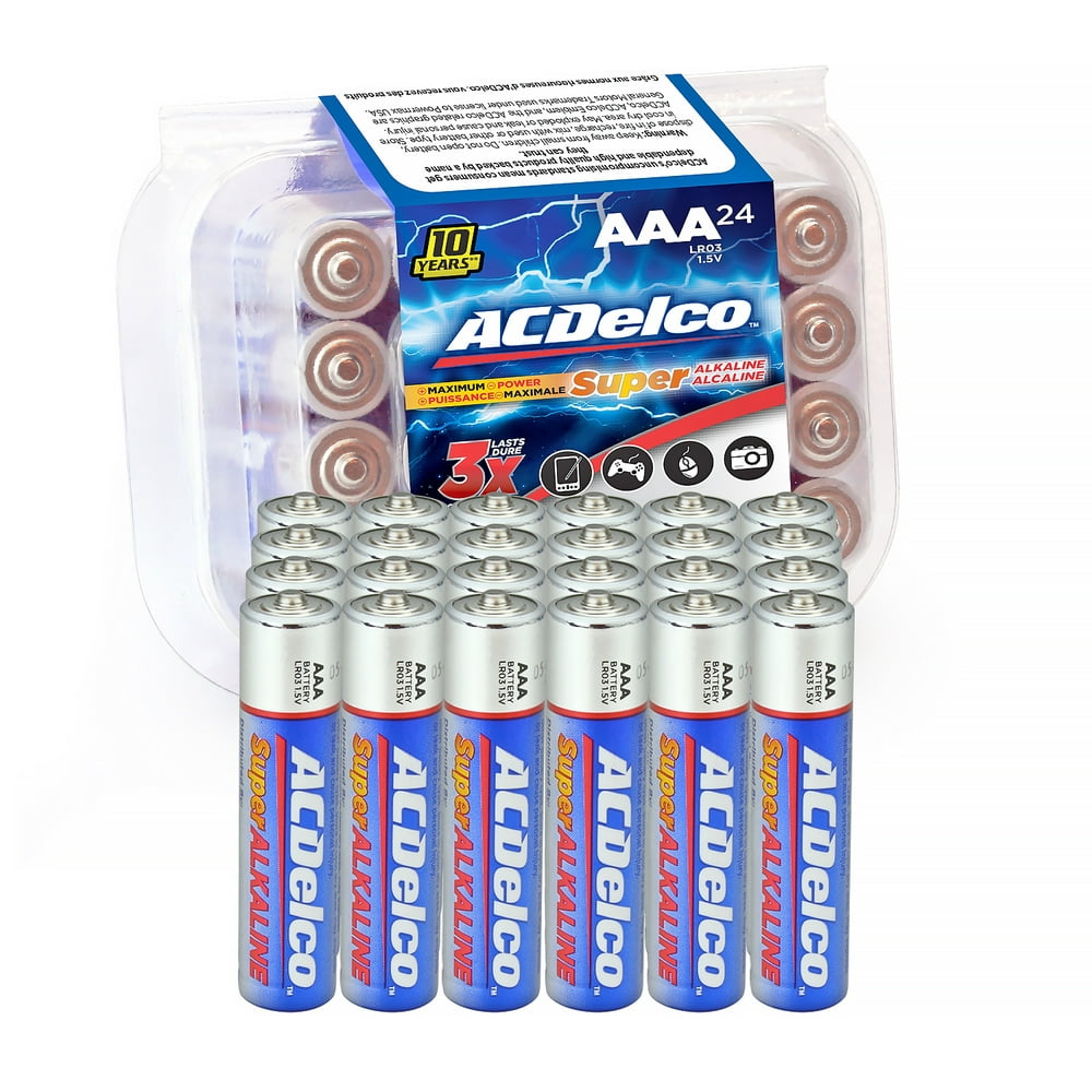ACDelco Super Alkaline AAA Batteries, 24Count