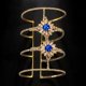 thumbnail image 1 of New blue diamond flower-shaped bracelet micro-inlaid zircon trendy personality, 1 of 2