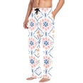 thumbnail image 2 of FORMRS Mens Pajama Pants with Pockets Cotton Sleepwear Lounge Bottoms Sizes S-2XL, Pink Mosaic Pattern, 2 of 7