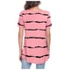 thumbnail image 4 of ICHUANYI Clearance Women's Crew-Neck Short Sleeve Print Tops Hide Belly Tunic Dressy Casual Flowy Blouse(Pink, S) ICHUANYI WER2023080905617, 4 of 6