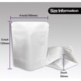 thumbnail image 2 of 100 Pack Mylar Bags, 5 x 4 inchs Premium Smell Proof Bags with Double-sided Matte White, Resealable Food Storage Aluminum Foil Stand-up Packaging Bags., 2 of 5