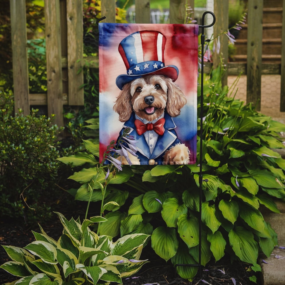 Cockapoo Patriotic Garden Flag 11.25 in x 15.5 in