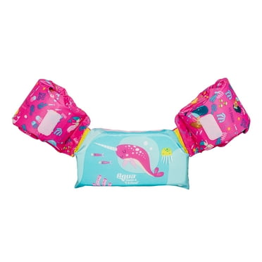 SwimSchool 2-in-1 Swim Trainer Vest, Pink Mermaid, Ages 4-6, Unisex
