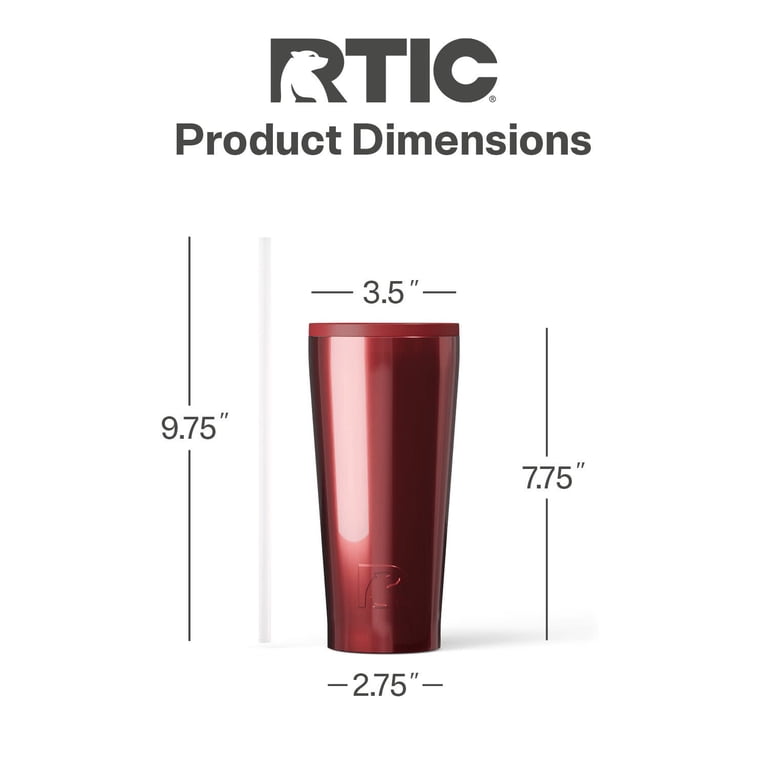 新品 オリバーガル Perfect Red Gift RTIC 20 oz Ceramic Lined Everyday Tumbler, Spill-Resistant Straw