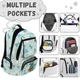 thumbnail image 6 of Yspwyqan Little Boys Backpack, 17 Inch Casual School Bag, Guitar Dino 600D Polyester Backpack for Kids, Adjustable Straps, Front Pocket for Preschool Kindergarten, 6 of 7