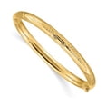 thumbnail image 6 of Auriga Fine Jewelry 10K Yellow Gold Florentine Hinged Bangle Size 6 for Women, 6 of 6