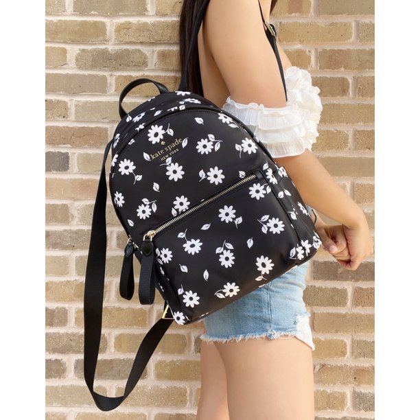 Kate Spade Chelsea The Little Better Nylon Backpack Bico Black Multi