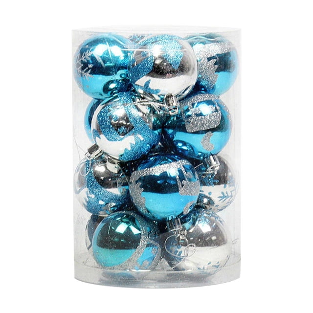 Bolas de Navidad 16 piezas 4cm, Ornamientos de Adornación para árbol de Navidad, Pendants para Fiesta de Año Nuevo, Decoración de Interior, Bolas de plástico para Eventos, para Salón, alta