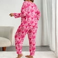 thumbnail image 4 of zbxnLI Plus Size Pajama Set for Women Heart Graphic Sleepwear Tee Tops and Pants Ladies Lounge Sets, 4 of 6