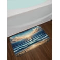 thumbnail image 2 of Ambesonne Seascape Bath Mat, Fish Eye Effect Oceanic, 30.2" x 20", Blue Pale Brown, 2 of 3