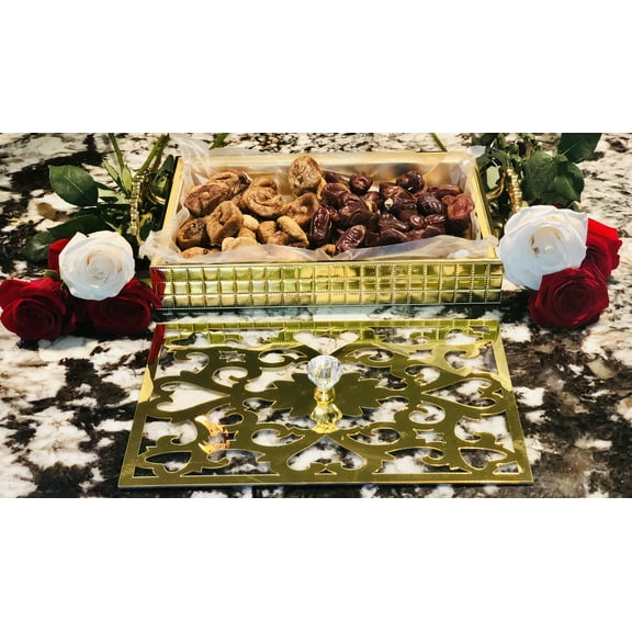 Al Haramain Gold Acrylic Handmade Gift Box Set for Ramadan Iftar