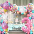 thumbnail image 3 of Globos de helado con el número 3 de color rosa para decoración de fiestas, 3 of 7