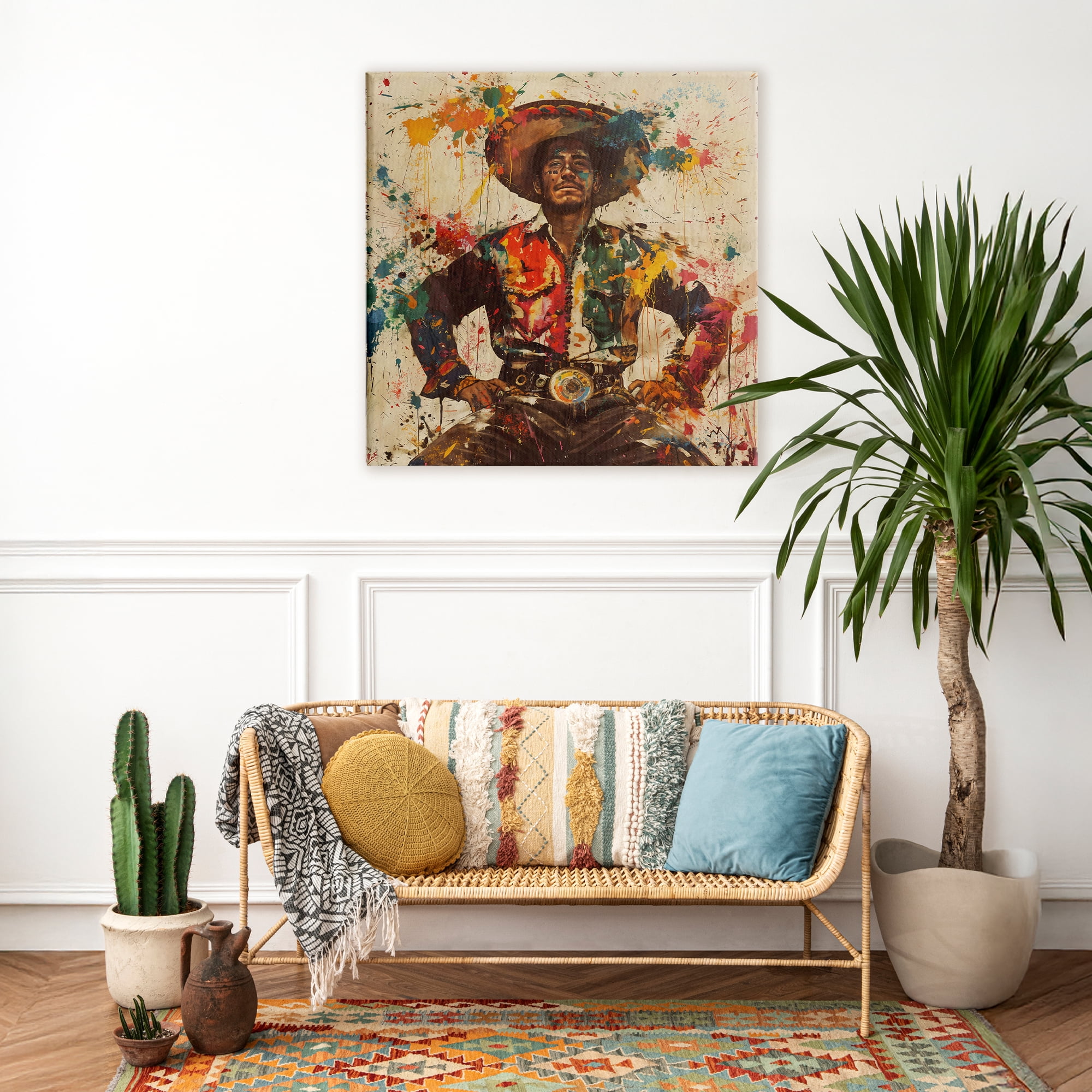 Stupell Industries El Mexicano with Paint Splatters Canvas Wall Art, design by Marta Wiley