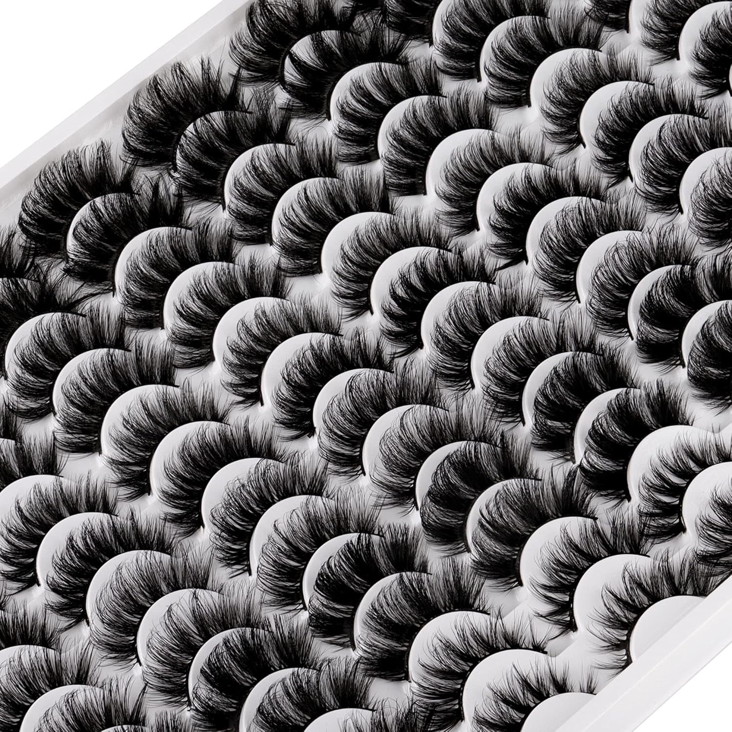 False Eyelashes 48 Pairs 6 Styles Mixed Fake Eye Lashes Bulk Wholesale Dramatic Thick 5D Wispy Strip Faux Mink Eyelashes Multipack