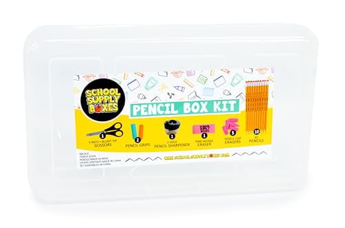 School Supply Boxes | Back to School Supply Box Grades K-5 | Case Pack (4 Boxes) | School Supply Kit Back to School Essentials