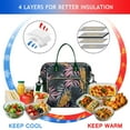 thumbnail image 2 of Beach Vacation Tropical Plant Lunch Bag – Waterproof Leakproof Insulated Cooler Tote with Adjustable Shoulder Strap, Large Capacity for Work, 2 of 2