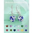 thumbnail image 6 of VESITIM 925 Sterling Silver Butterfly Dangle Earrings for Women September Birthstone Sapphire Butterfly Earrings Jewelry Gift, 6 of 7