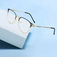 thumbnail image 4 of justharion Blue Light Blocking Glasses Clear Lens Metal Frame for Sleep Better Gold, 4 of 8