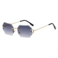 thumbnail image 1 of Gafas de sol octogonales sin marco, gafas de sol de moda, nuevas gafas de sol de marea para disparar en calles europeas y americanas para mujer, 1 of 6