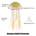 thumbnail image 3 of Unique Bargains Aquarium Jellyfish Glow Decor Fish Tank Fluorescent Jellyfish Ornament Orange 3.2"x5.9" with Suction Cup, 3 of 6